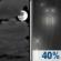 Friday Night: A chance of rain after 4am. Mostly cloudy, with a low around 47. Southwest wind 5 to 15 mph, with gusts as high as 25 mph. Chance of precipitation is 40%. Friday Night: Mostly Cloudy then Chance Light Rain