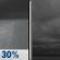 Wednesday Night: Chance Rain Showers then Cloudy