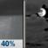 Saturday Night: A chance of rain showers before 10pm. Mostly cloudy, with a low around 40. Saturday Night: Chance Rain Showers then Mostly Cloudy